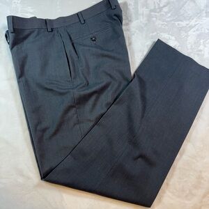 Ralph Lauren Men's Dark Charcoal Dress Pants flat front. 36x32 In Perfect Cond!